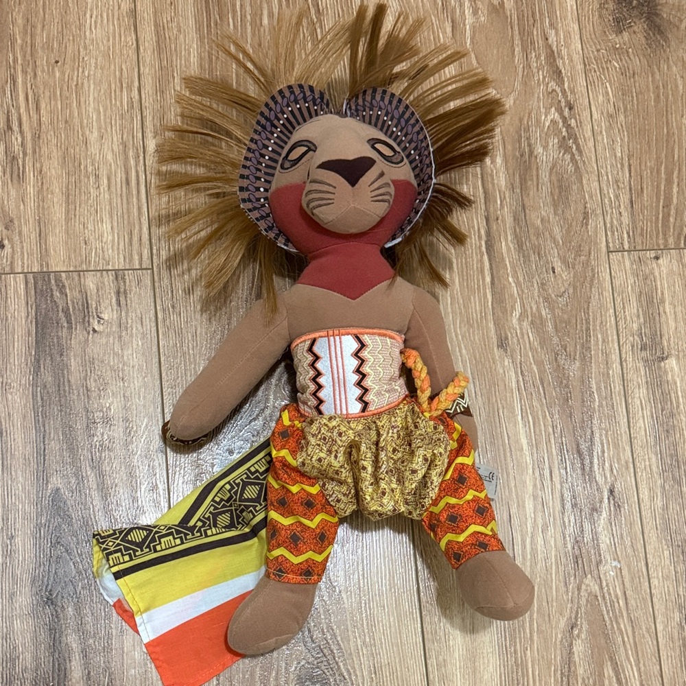 Disney Simba Plush with Colorful Tribal Outfit